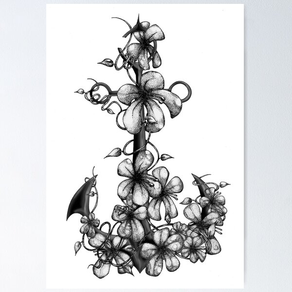 Item preview, Ancla y flores designed and sold by Apatche Revealed.
