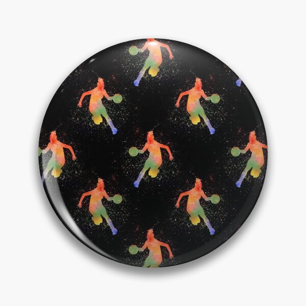 Item preview, Basketball Watercolor Art On Black Pattern  designed and sold by LittleFunky79.