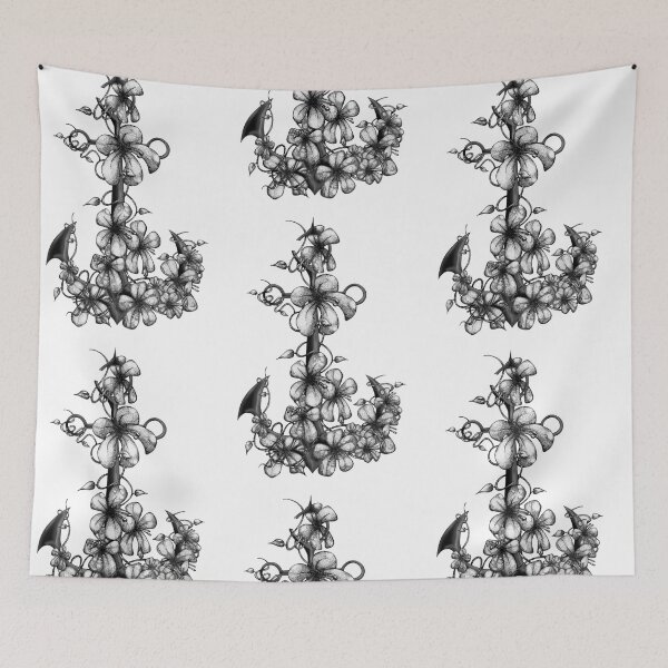 Item preview, Anchor & Flowers  designed and sold by Apatche Revealed.