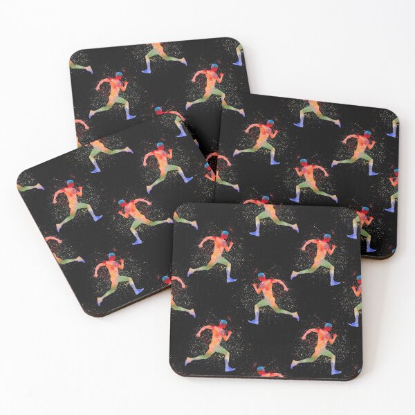 Item preview, Running Watercolor Art On Black Pattern  designed and sold by LittleFunky79.
