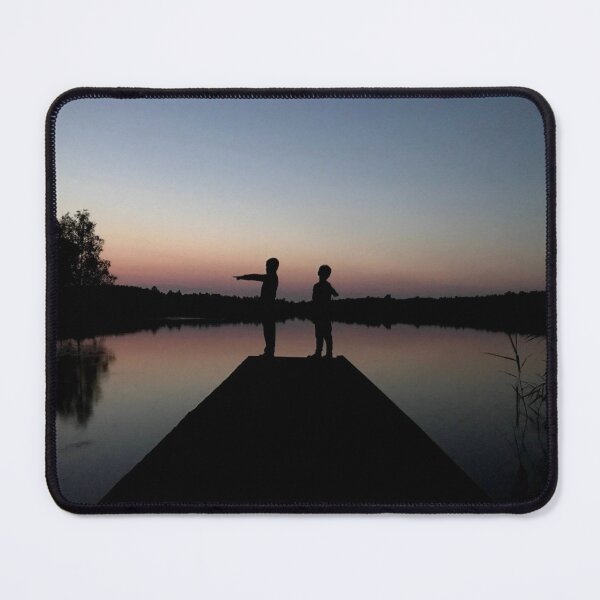 Item preview, Two children playing on the jetty designed and sold by HenrikGPhoto.