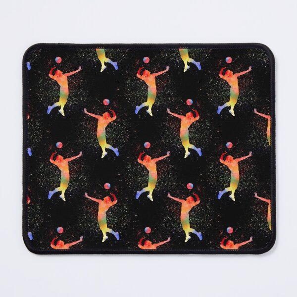 Item preview, Volleyball Watercolor Art On Black Pattern  designed and sold by LittleFunky79.