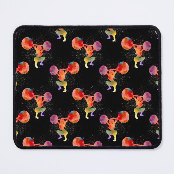 Item preview, Weightlifting Watercolor Art On Black Pattern  designed and sold by LittleFunky79.