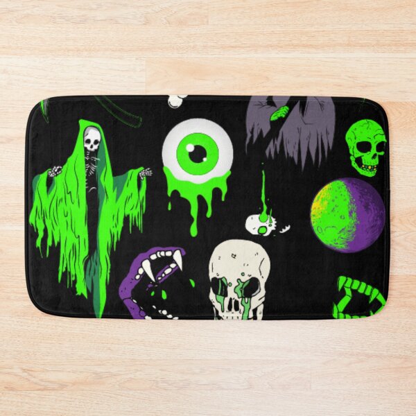 Item preview, Green Halloween Pattern designed and sold by BlkBearyDesigns.