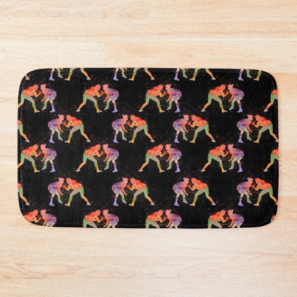 Item preview, Wrestling Watercolor Art On Black Pattern  designed and sold by LittleFunky79.