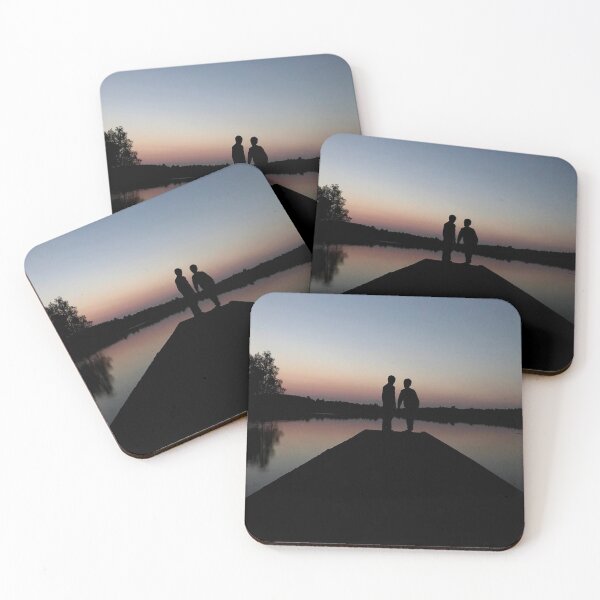 Item preview, Two children enjoying the harmonious environment by the lake. designed and sold by HenrikGPhoto.