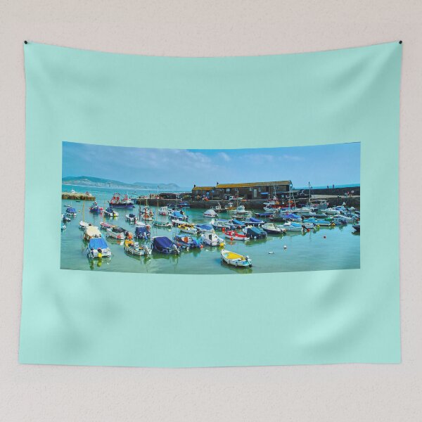 Item preview, Lyme Regis Harbour Panorama  designed and sold by Alisonchambers2.