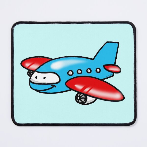 Item preview, Funny blue airplane cartoon designed and sold by CuteCartoon.