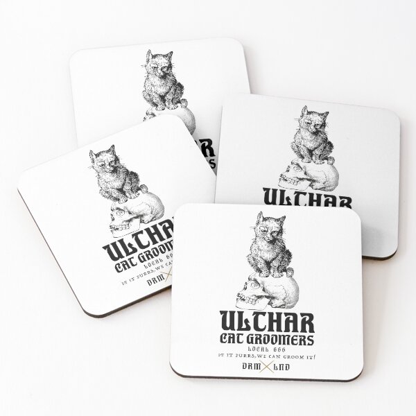 Item preview, Ulthar Cat Groomers Local 666, if it purrs, we can groom it! - white designed and sold by VXNTLC.