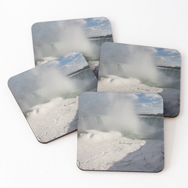 Item preview, Niagara Falls Ice Buildup Panorama - Canadian Horseshoe Falls, Ontario, Canada designed and sold by Georgia Mizuleva.