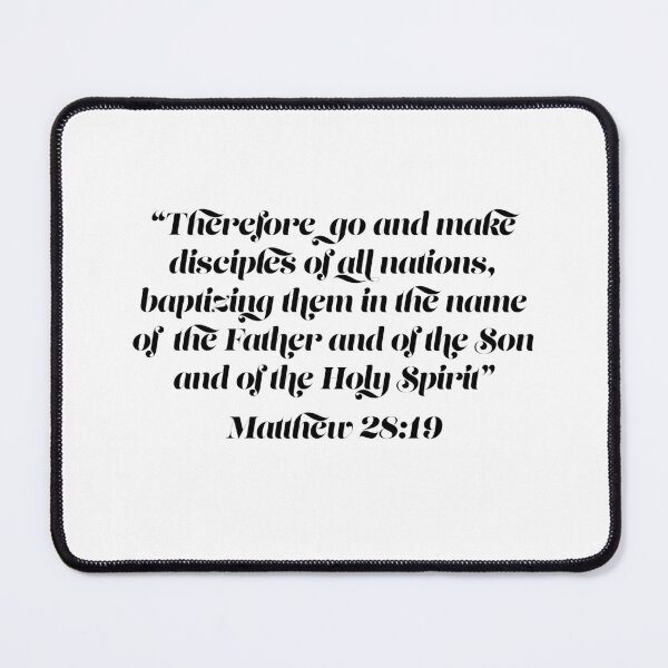 Item preview, The Great Commission Matthew 28 Bible Verse Typography designed and sold by Georgia Hamilton.