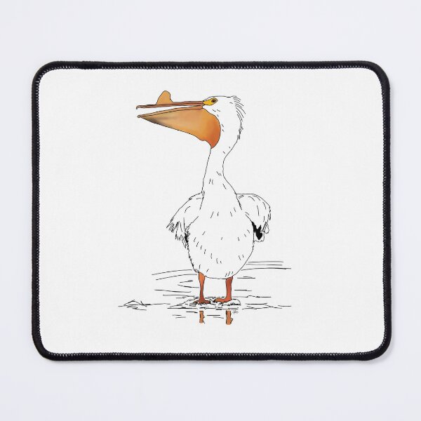 Item preview, Goofy American White Pelican Bird Illustration  designed and sold by stephaniepeters.