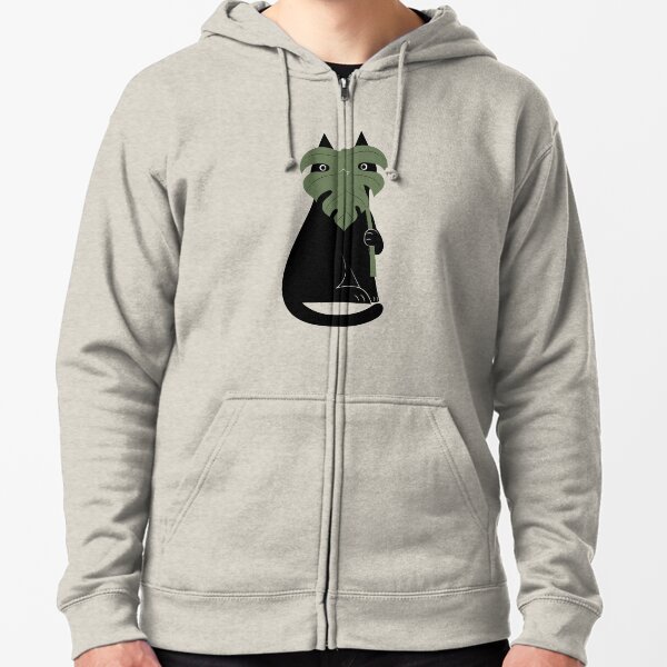 Cat and Plant 14: Monster-a Zipped Hoodie