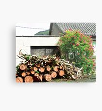 Logs'n Roses, Sligo, Donegal, Ireland Metal Print