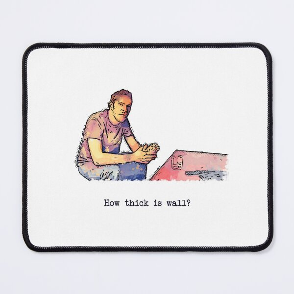 Item preview, How thick is wall? - Jeremy Usbourne - Peep Show quote designed and sold by Bobby Shaftoe.