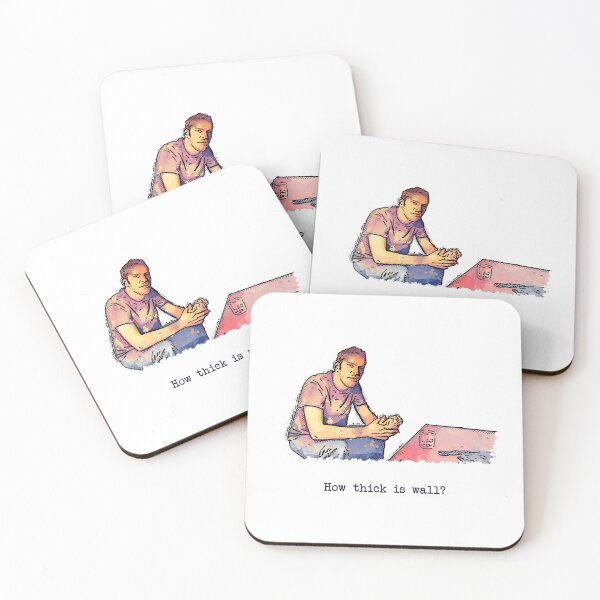 Item preview, How thick is wall? - Jeremy Usbourne - Peep Show quote designed and sold by Bobby Shaftoe.