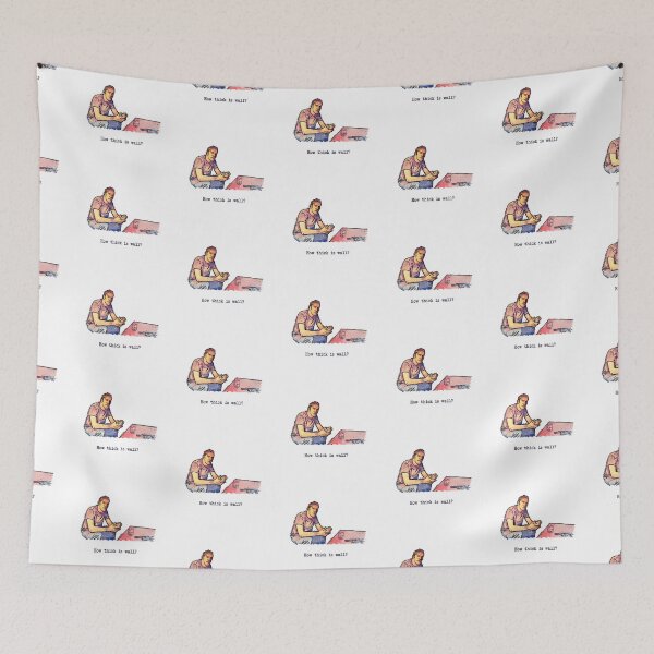 Item preview, How thick is wall? - Jeremy Usbourne - Peep Show quote designed and sold by Bobby Shaftoe.