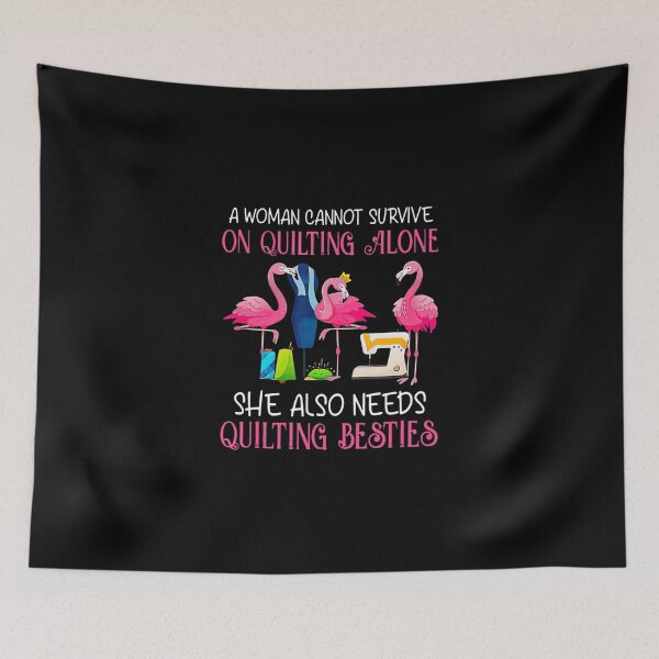 Item preview, Flamingo A Woman Can Not Survive On Quilting Alone designed and sold by AloisSinger.