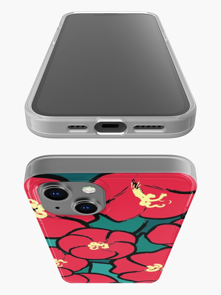 Alternate view of  WE PERCEIVE | SUMMER STYLE COLLECTION - Tropical Red Hibiscus Flower Pattern iPhone Case