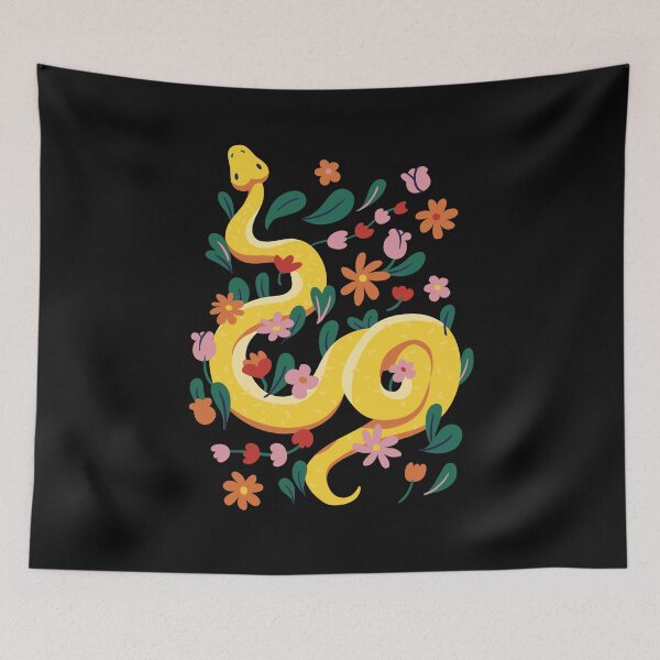Item preview, Yellow snake flower pattern designed and sold by DerSenat.