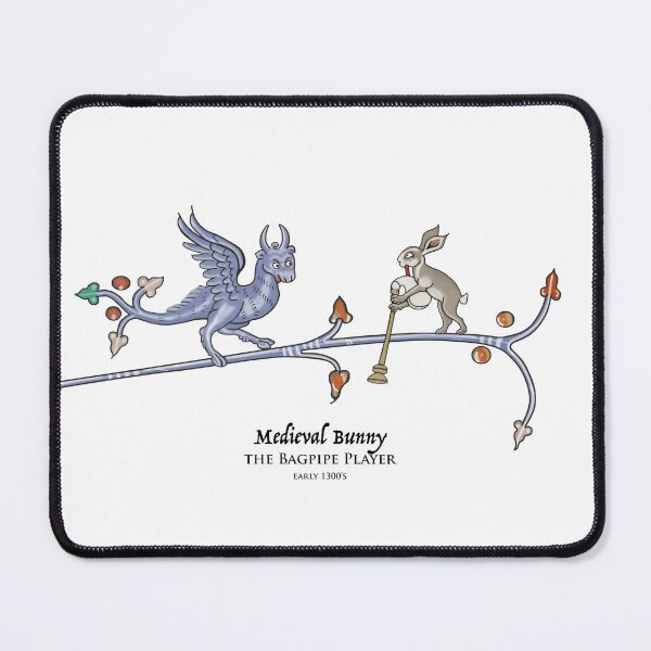Item preview, Medieval Bunny Bagpipe player; the Blue Dragon designed and sold by ebrawne.