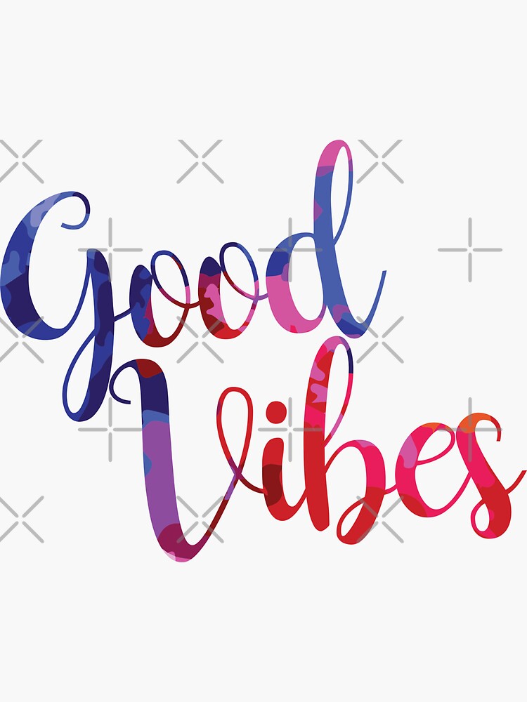 "Good Vibes Water Color" Sticker by Designs111 Redbubble