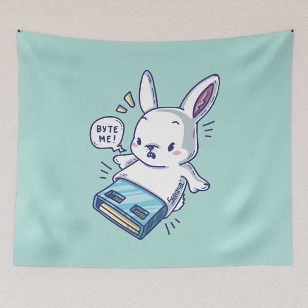Item preview, Cute rabbit flashdive saying "Byte me" designed and sold by SPIRIMAL.