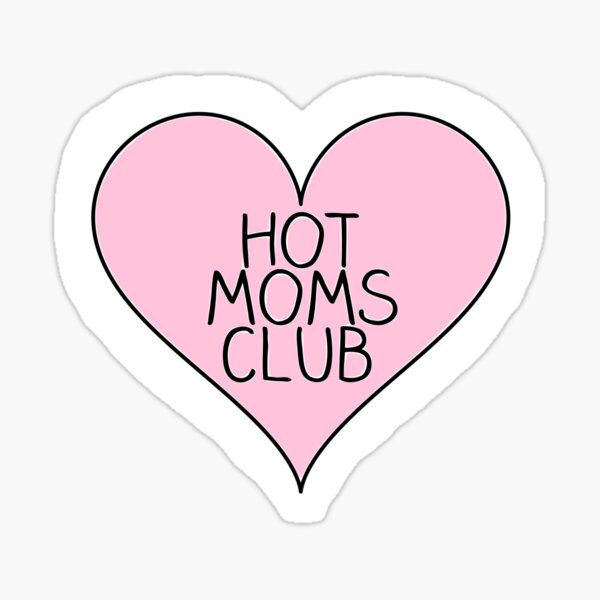 hot pink heart mama design line art heart letters mothers day gift for mom  - Hot Pink Heart Mama - Sticker