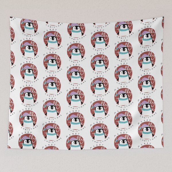 Item preview, Penguin Christmas ornament illustration designed and sold by ivaostrogonac.