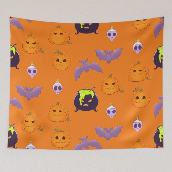 Item preview, Halloween Pattern II! Pumpkins, Bats, Potions, Cauldrons designed and sold by anacecilia.