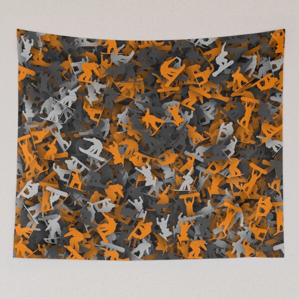 Item preview, Snowboarding orange grey camouflage designed and sold by dima-v.