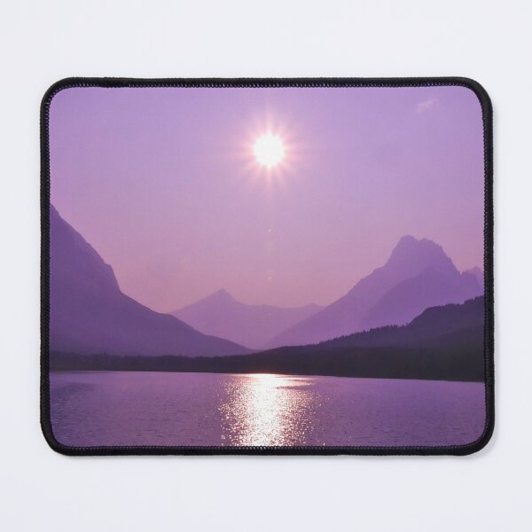 Item preview, Beautiful Purple Mountain Lake Landscape with the Sun designed and sold by Ninjakandy.