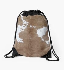 Cowhide. Drawstring Bag