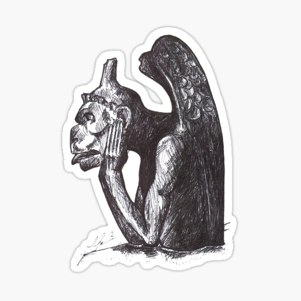 Gargoyle of Notre Dame 1 Sticker