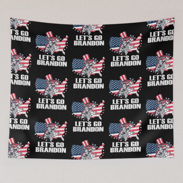 Item preview, Let's Go Brandon Cat Conservative US Flag Funny Gift Idea designed and sold by johnsimonart.