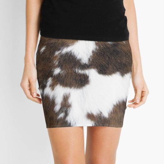 Cowhide Mini Skirt