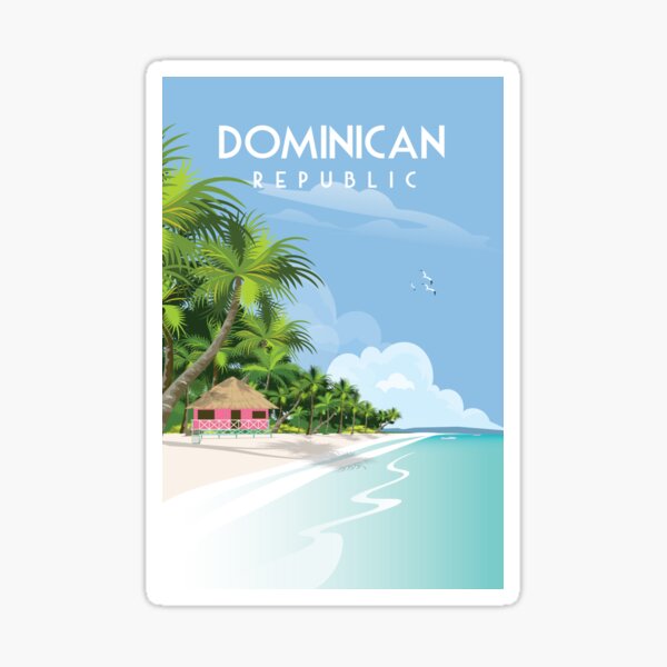 Artikel-Vorschau von Dominikanische Republik Reiseposter Druck, designt und verkauft von Arctic frame studio.