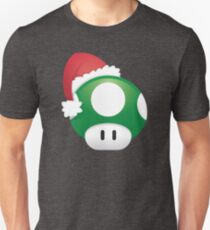 Super Mario 1Up Christmas Mushroom Unisex T-Shirt