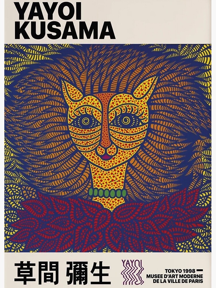 "Yayoi Kusama Cat Self Portrait" Poster for Sale by minervaconn9 ...