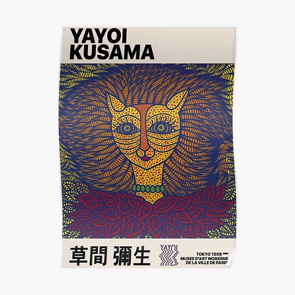 "Yayoi Kusama Cat Self Portrait" Poster for Sale by minervaconn9 ...