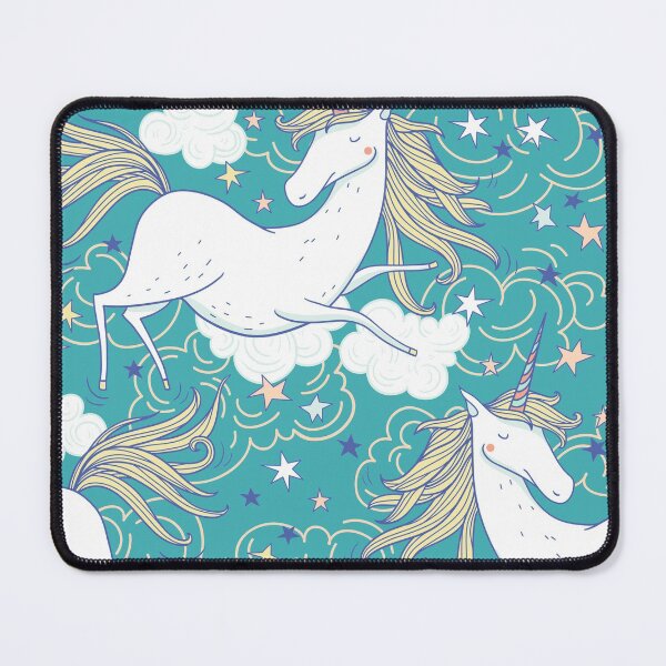 Item preview, Teal and White Unicorn Drawing designed and sold by cgroenewald.