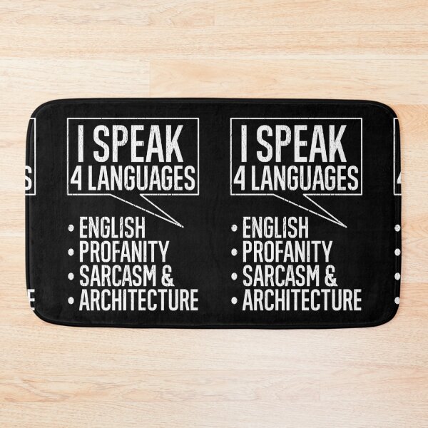 Artikelvorschau, Ich spreche 4 Sprachen Englisch, Schimpfwörter, Sarkasmus und Architektur entworfen und verkauft von TeesYouWant.
