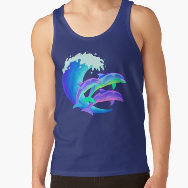 Psychedelic Dolphins Tank Top