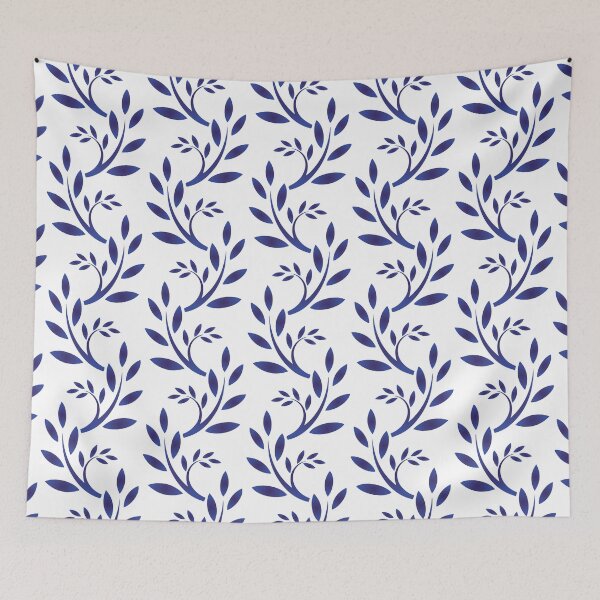 Item preview, Traditional Punjabi Pattern | Blue and White Floral Print | Elegant Floral Design   designed and sold by WIO Whatever Is ON.