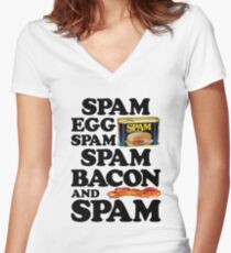 Spam Egg Bacon and Spam Women's Fitted V-Neck T-Shirt