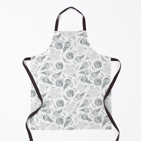 Item preview, Silver flowers and branches on white background. designed and sold by Natalya Alexandrou.