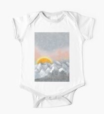 Alone in a Sunrise Snowstorm One Piece - Short Sleeve