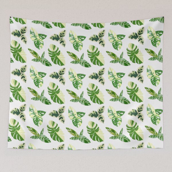 Item preview, Variegated Plants Pattern in White designed and sold by Rebalien.