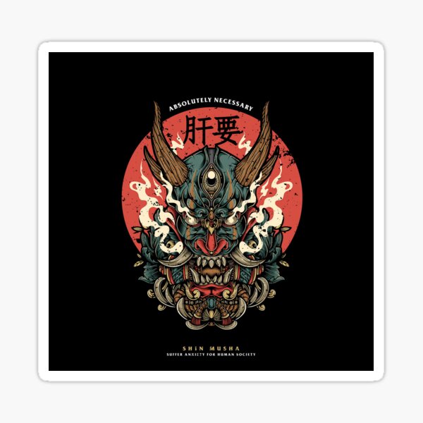 Oni Samurai Mecha Sticker