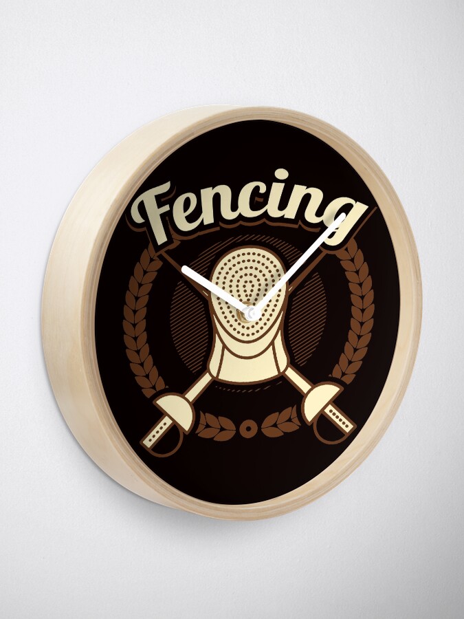 Alternate view of Fencing Enthusiast Clock